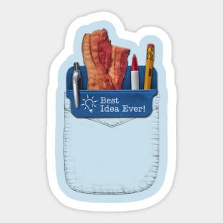 Bacon Pocket Protector Sticker